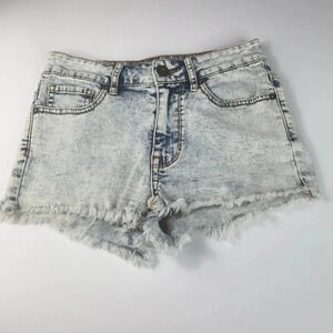 Bullhead Denim Co., High Rise Shorts, Size 3, Color Light Acid Wash, Strech